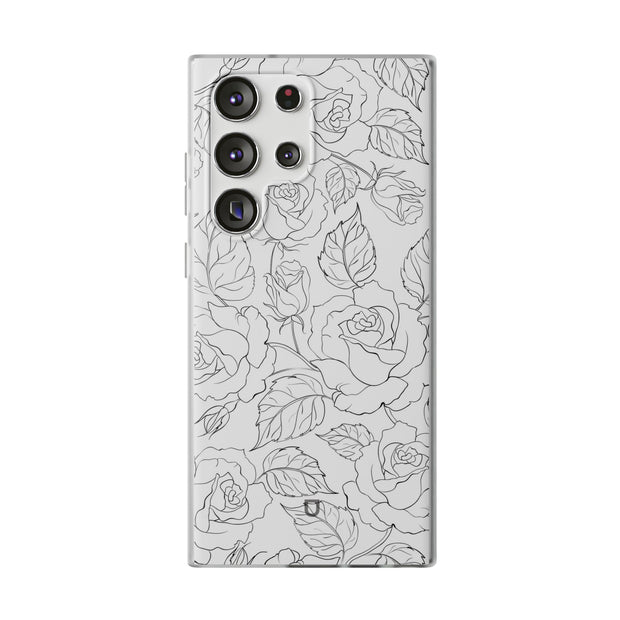 Samsung Galaxy S23 Ultra Flexi Case - Black Rose