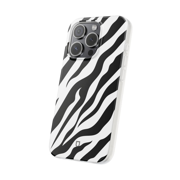 iPhone 15 Pro Flexi Case - Zebra