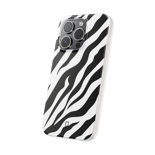 iPhone 15 Pro Flexi Case - Zebra