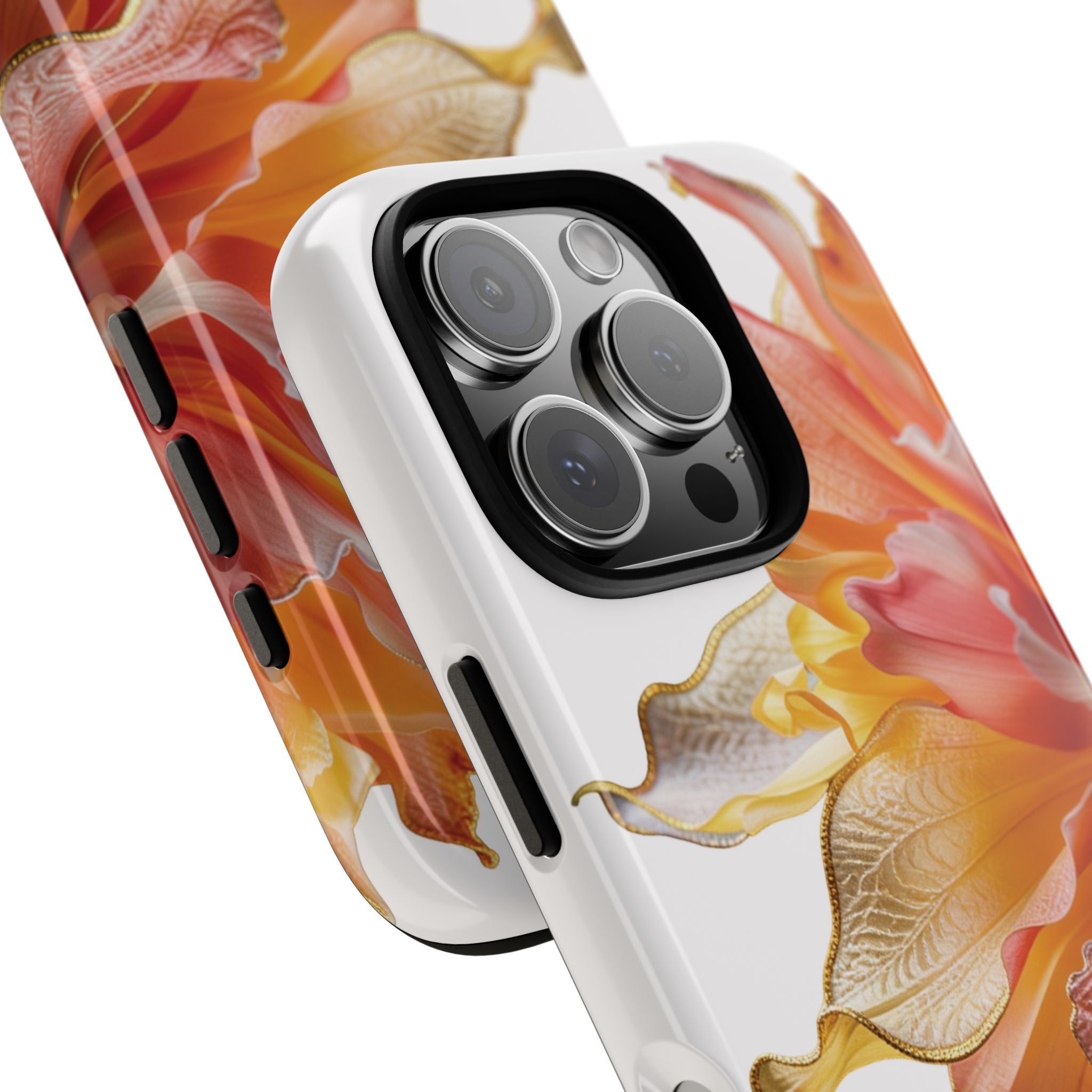 iPhone 16 Series Tough Case - Ember Bloom White