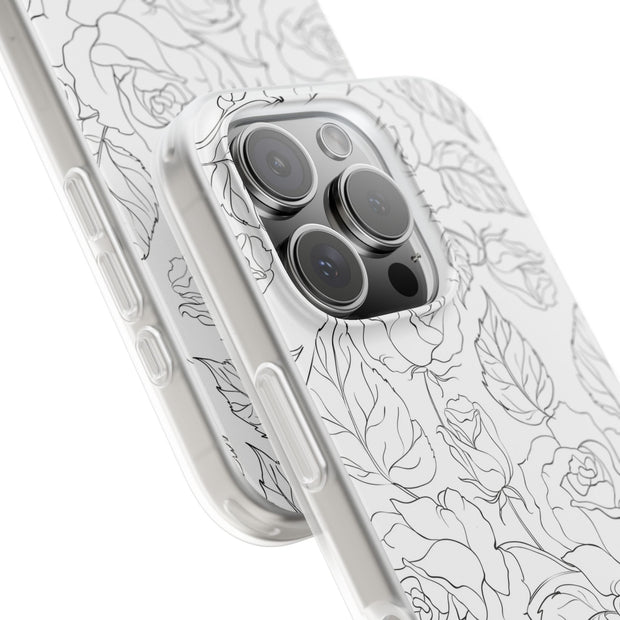 iPhone 16 Pro Flexi Case - Black Rose