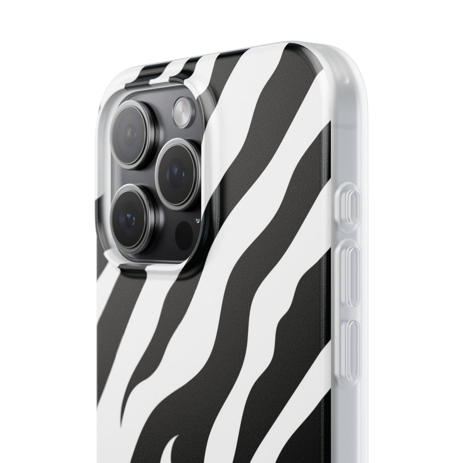 iPhone 15 Pro Max Flexi Case - Zebra