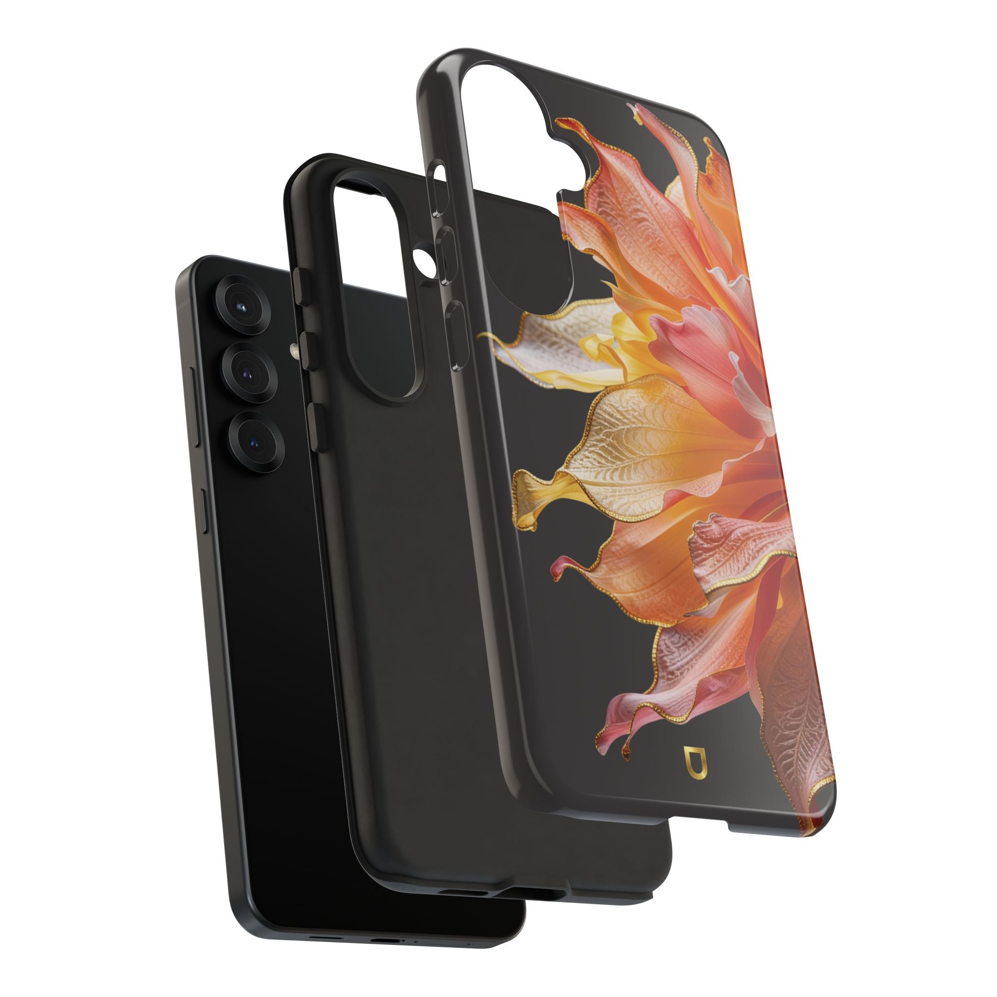 Samsung Galaxy S25 Series Tough Case - Ember Bloom Black