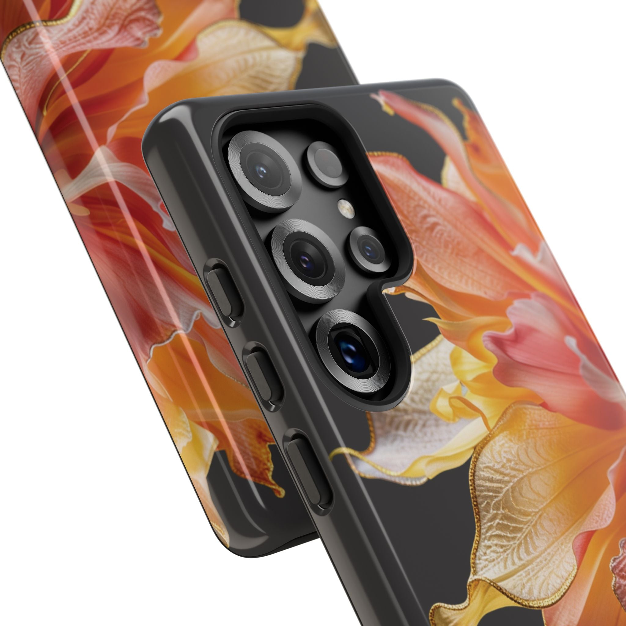 Samsung Galaxy S25 Series Tough Case - Ember Bloom Black
