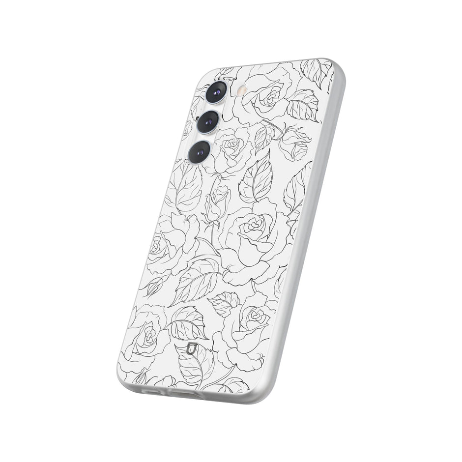 Samsung Galaxy S23+ Flexi Case - Black Rose