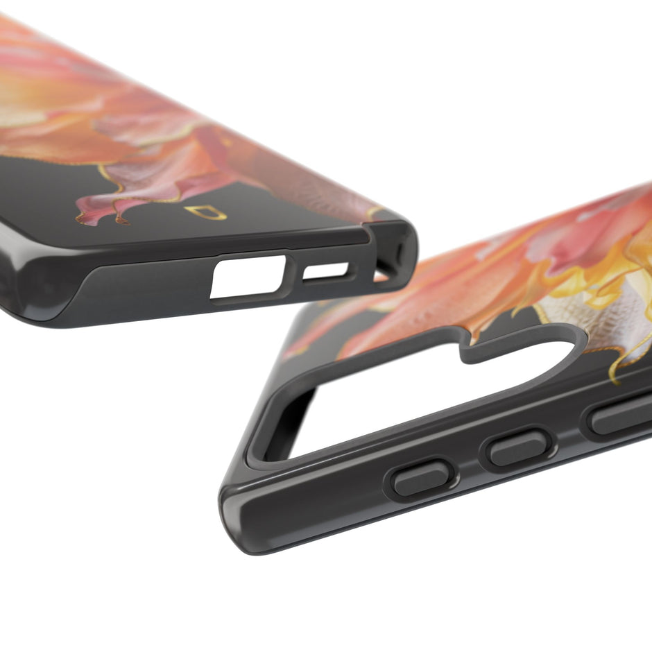 Samsung Galaxy S25 Series Tough Case - Ember Bloom Black