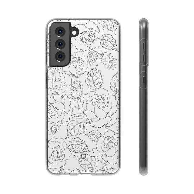 Samsung Galaxy S21 Plus Flexi Case - Black Rose