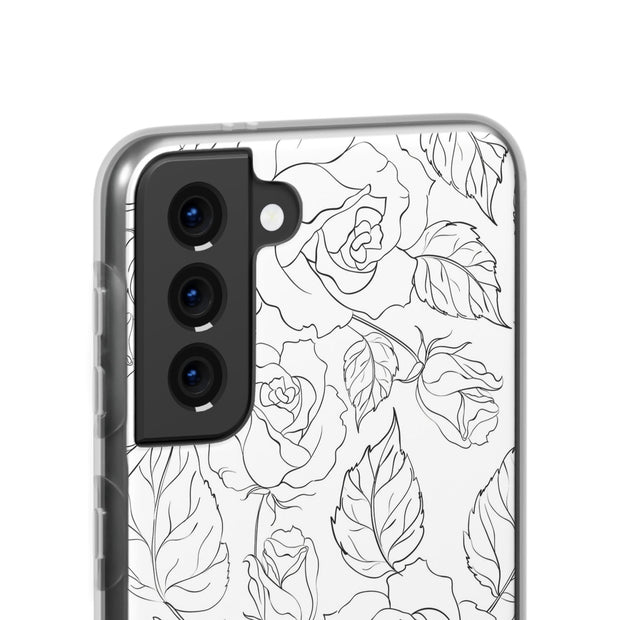 Samsung Galaxy S21 Plus Flexi Case - Black Rose