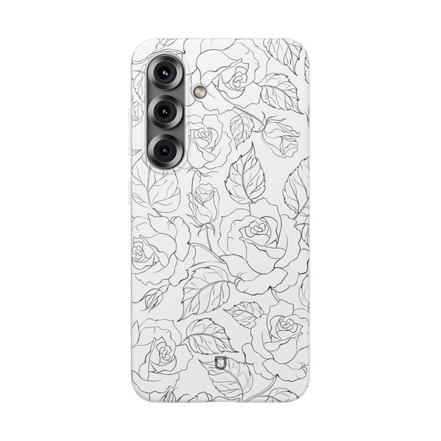 Samsung Galaxy S25 Flexi Case - Black Rose