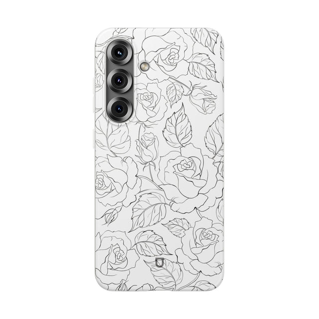 Samsung Galaxy S25 Flexi Case - Black Rose