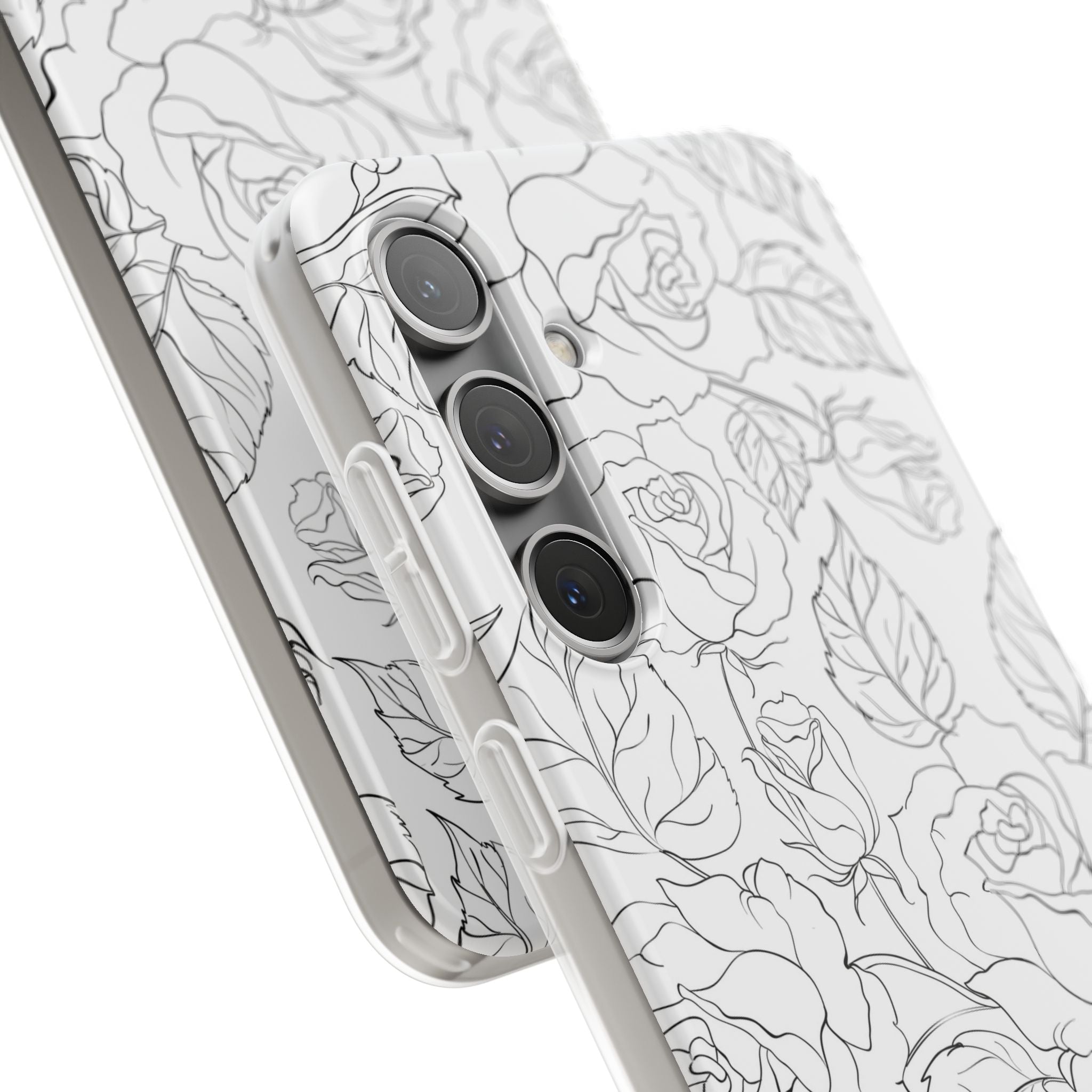 Samsung Galaxy S24 Plus Flexi Case - Black Rose