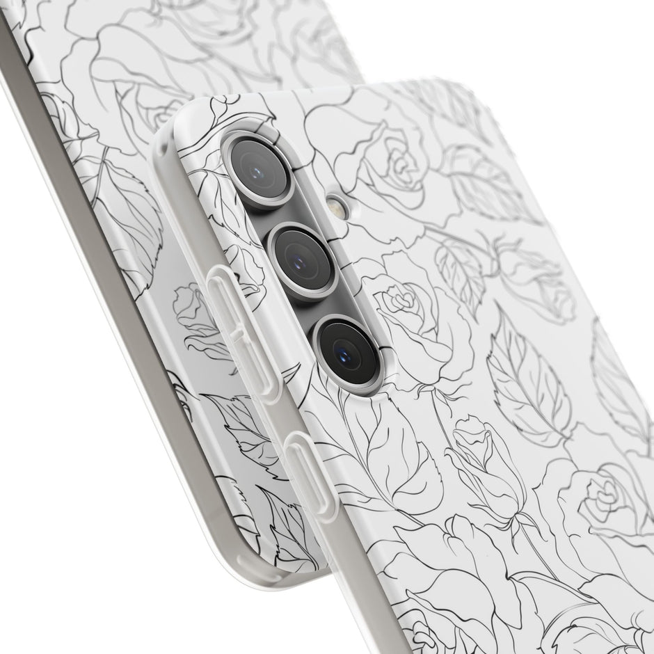 Samsung Galaxy S24 Plus Flexi Case - Black Rose