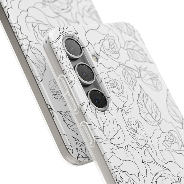 Samsung Galaxy S24 Plus Flexi Case - Black Rose