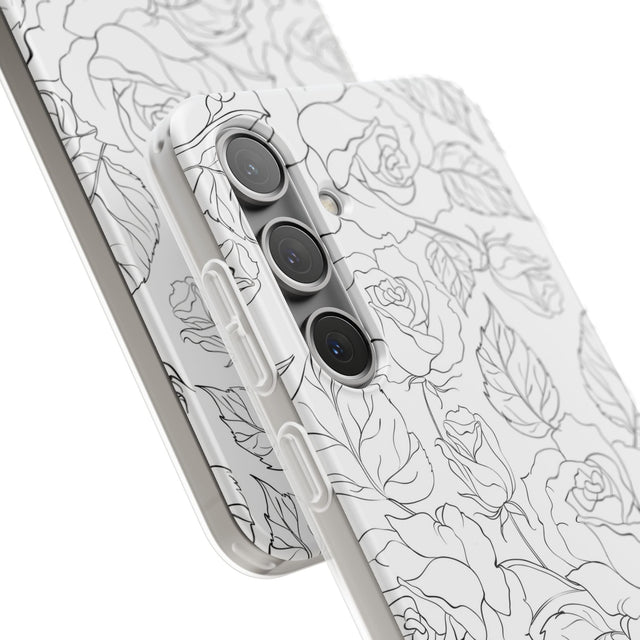 Samsung Galaxy S24 Plus Flexi Case - Black Rose
