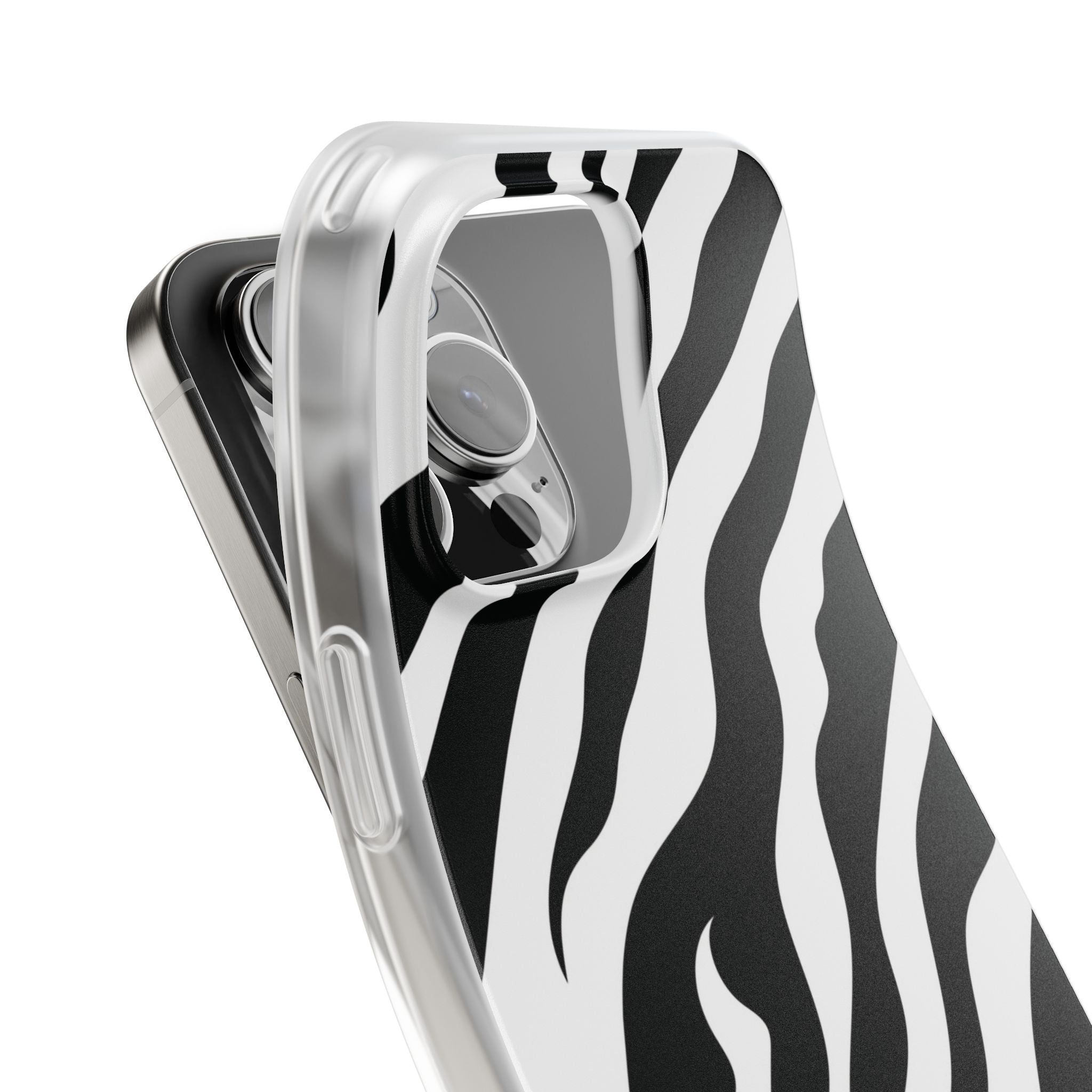 iPhone 16 Pro Max Flexi Case - Zebra