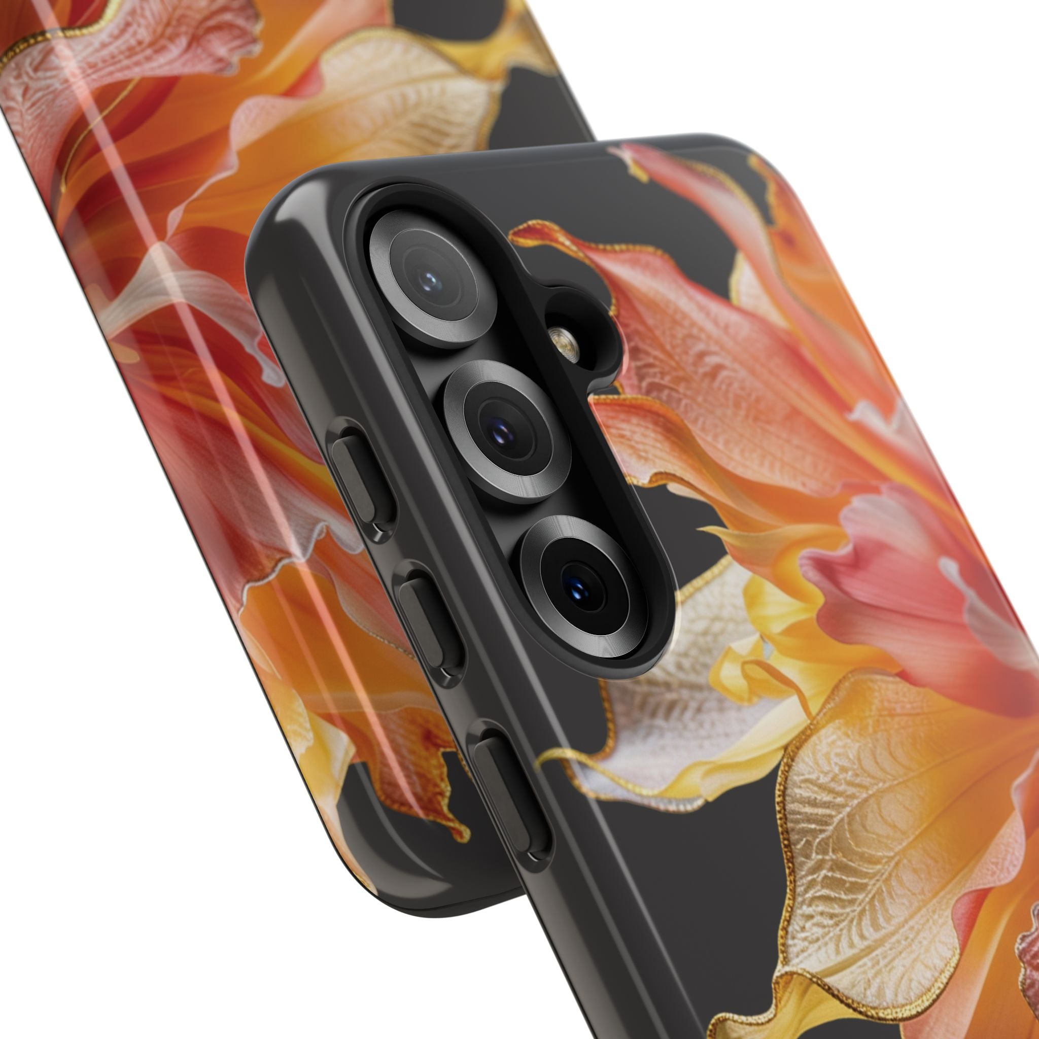 Samsung Galaxy S25 Series Tough Case - Ember Bloom Black