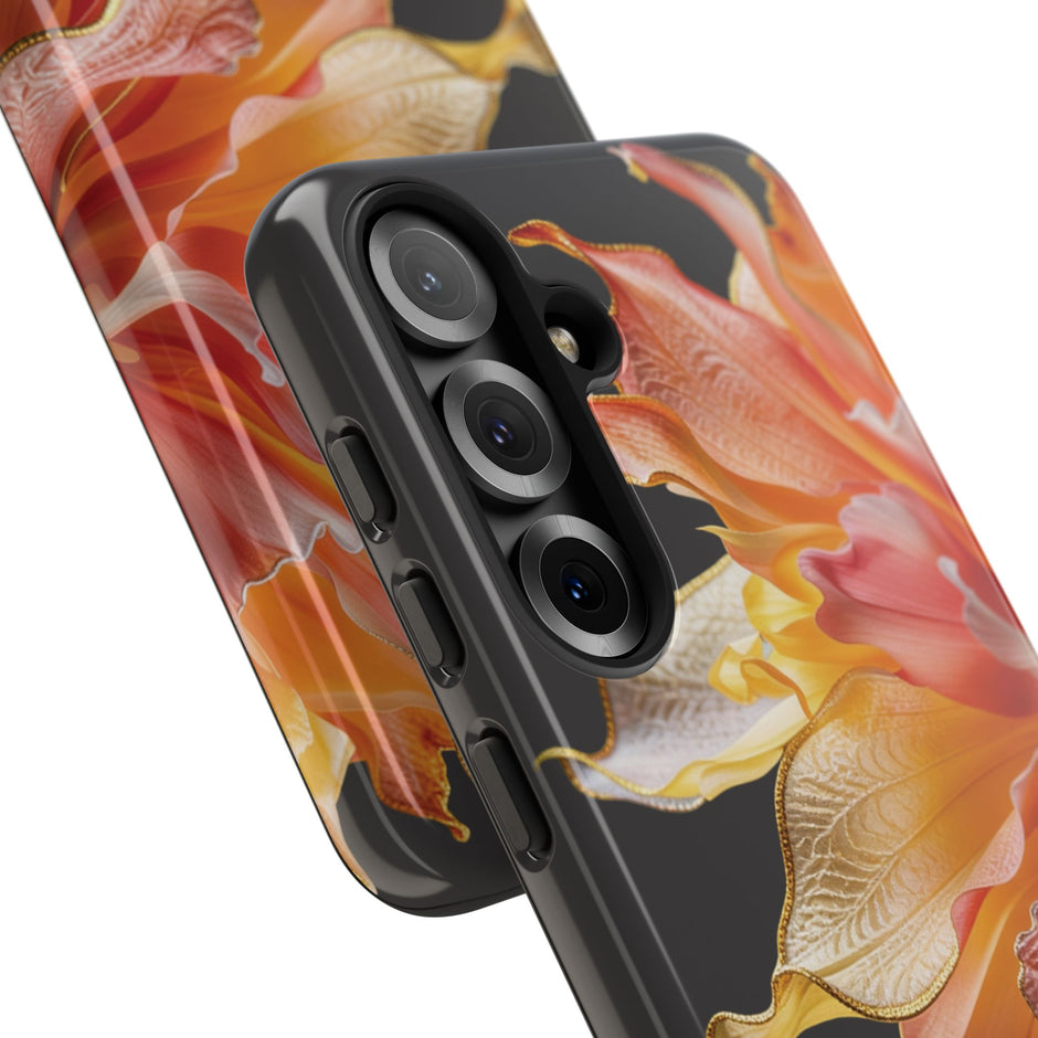 Samsung Galaxy S25 Series Tough Case - Ember Bloom Black