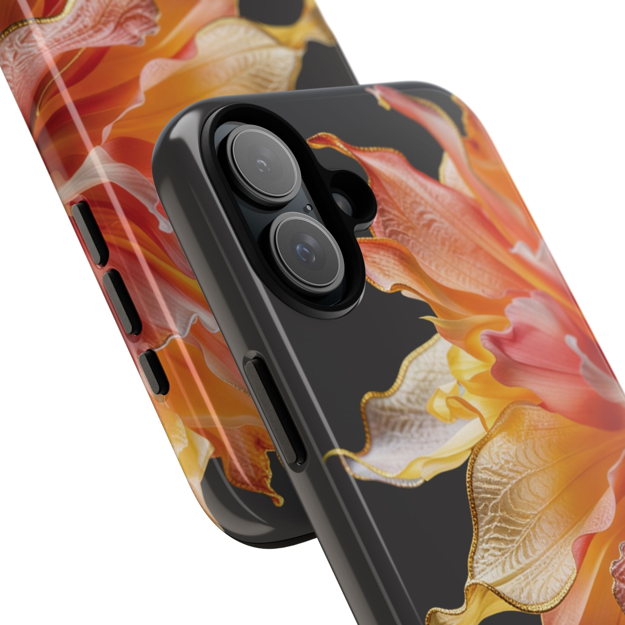 iPhone 16 Series Tough Case - Ember Bloom Black