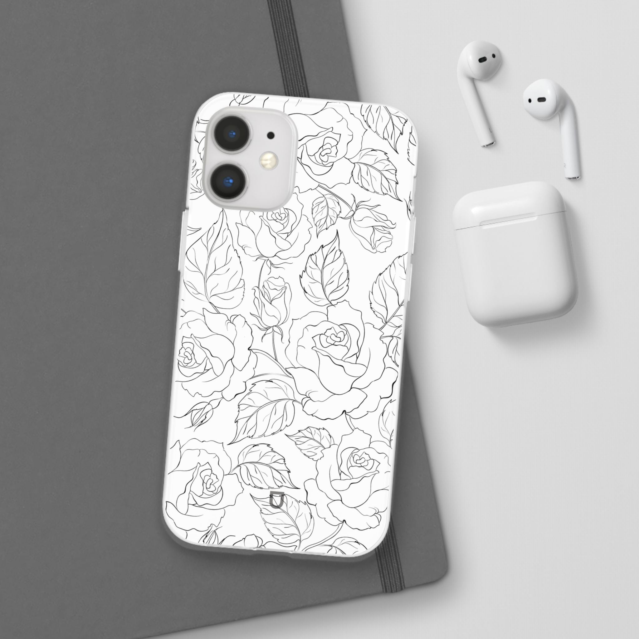 iPhone 12 Mini Flexi Case - Black Rose