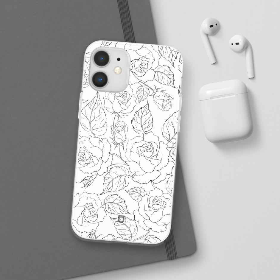 iPhone 12 Mini Flexi Case - Black Rose