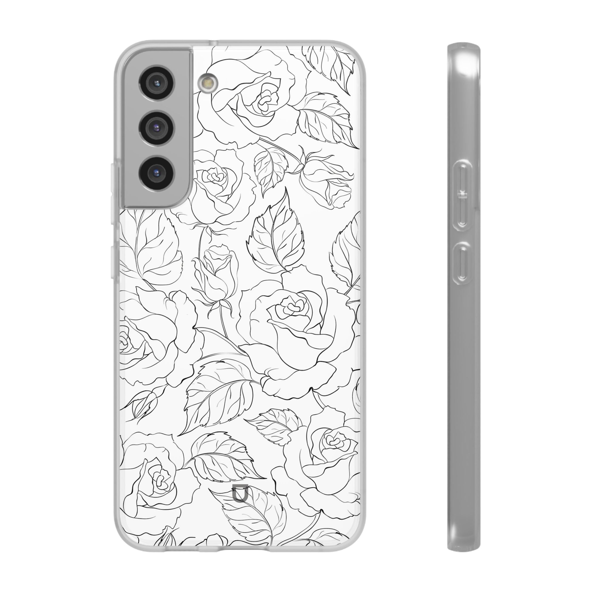 Samsung Galaxy S22+ Flexi Case - Black Rose