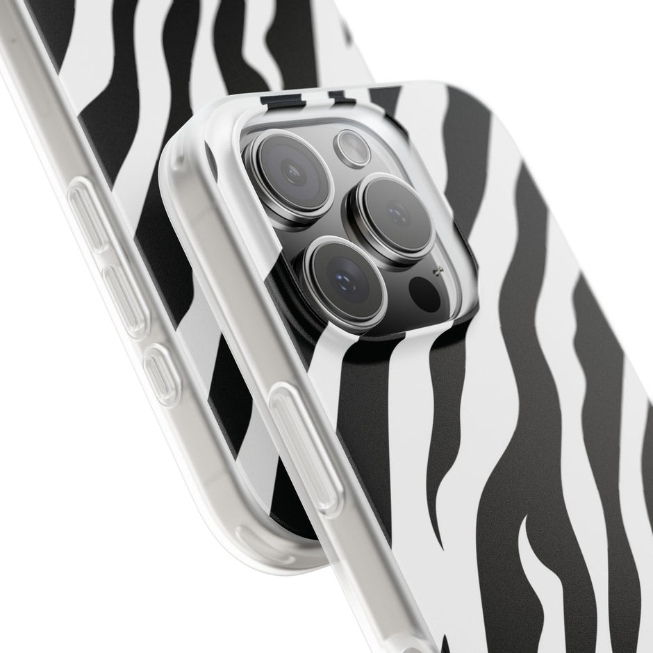 iPhone 16 Pro Flexi Case - Zebra