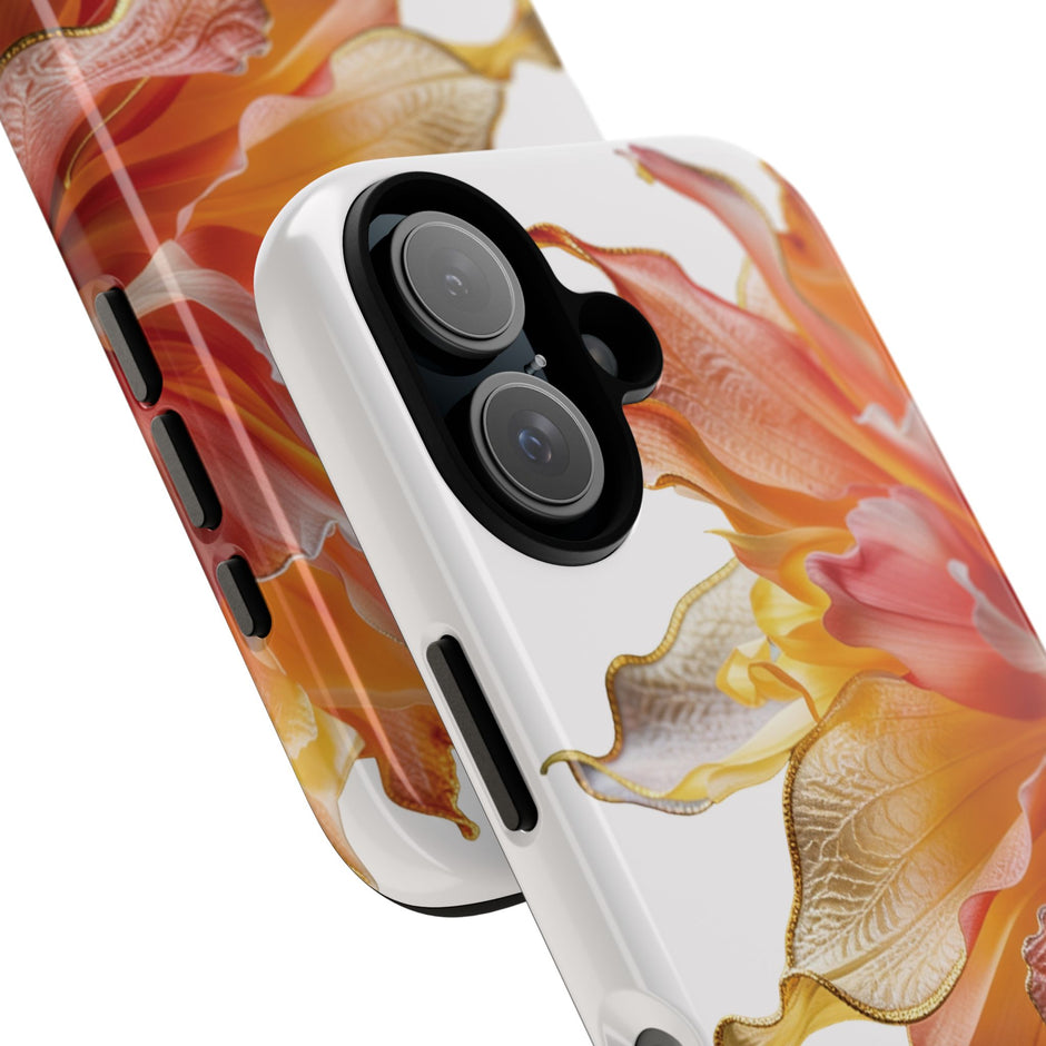 iPhone 16 Series Tough Case - Ember Bloom White