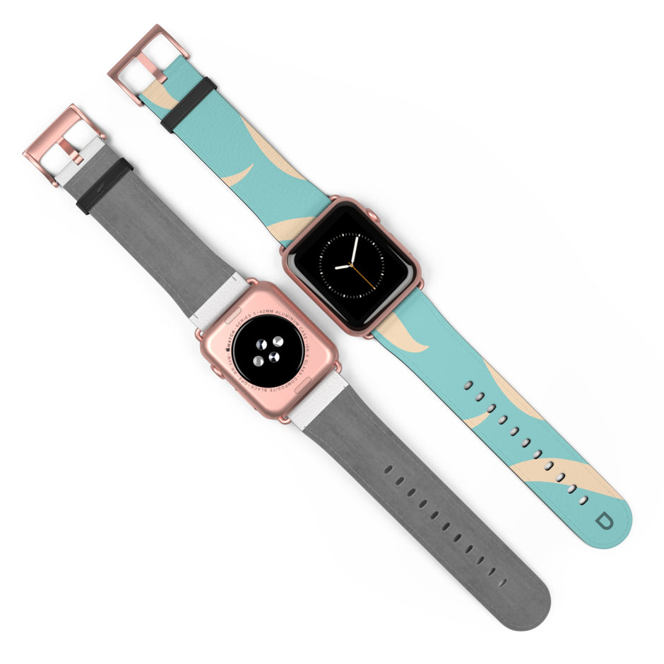 Apple Watch Series Bands - Aura Swirl  Bright Aqua