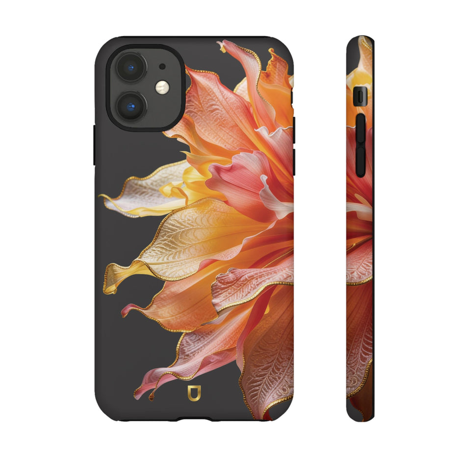 iPhone 11 Tough Case - Ember Bloom Black