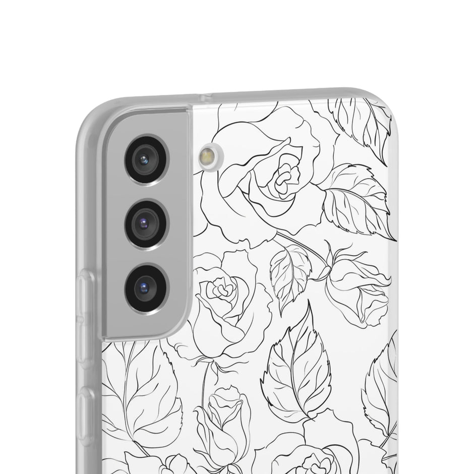 Samsung Galaxy S22+ Flexi Case - Black Rose