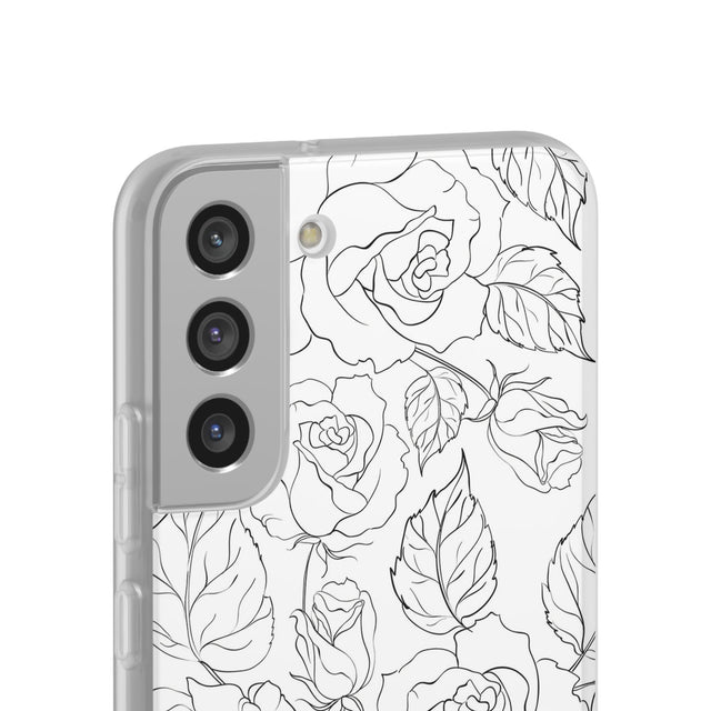 Samsung Galaxy S22+ Flexi Case - Black Rose