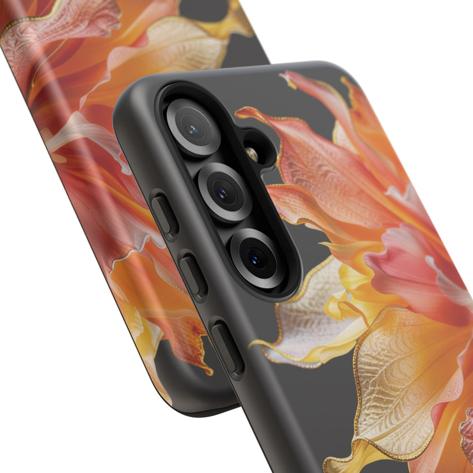 Samsung Galaxy S25 Series Tough Case - Ember Bloom Black