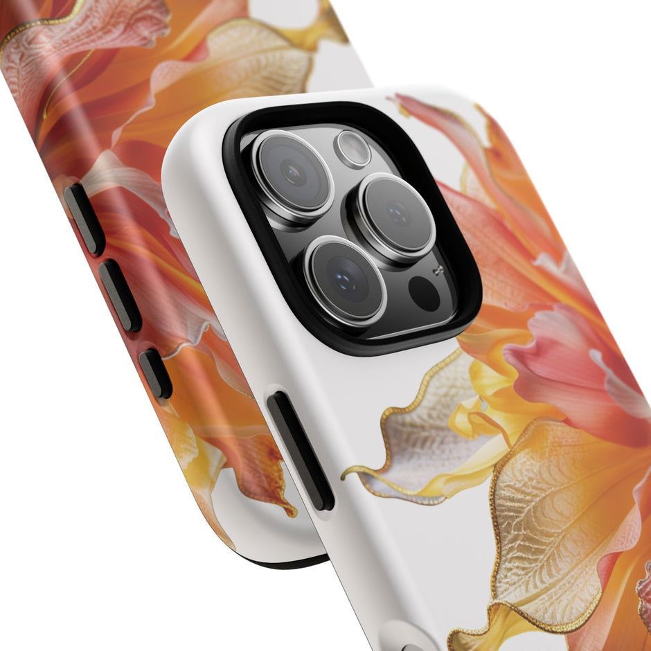 iPhone 16 Series Tough Case - Ember Bloom White