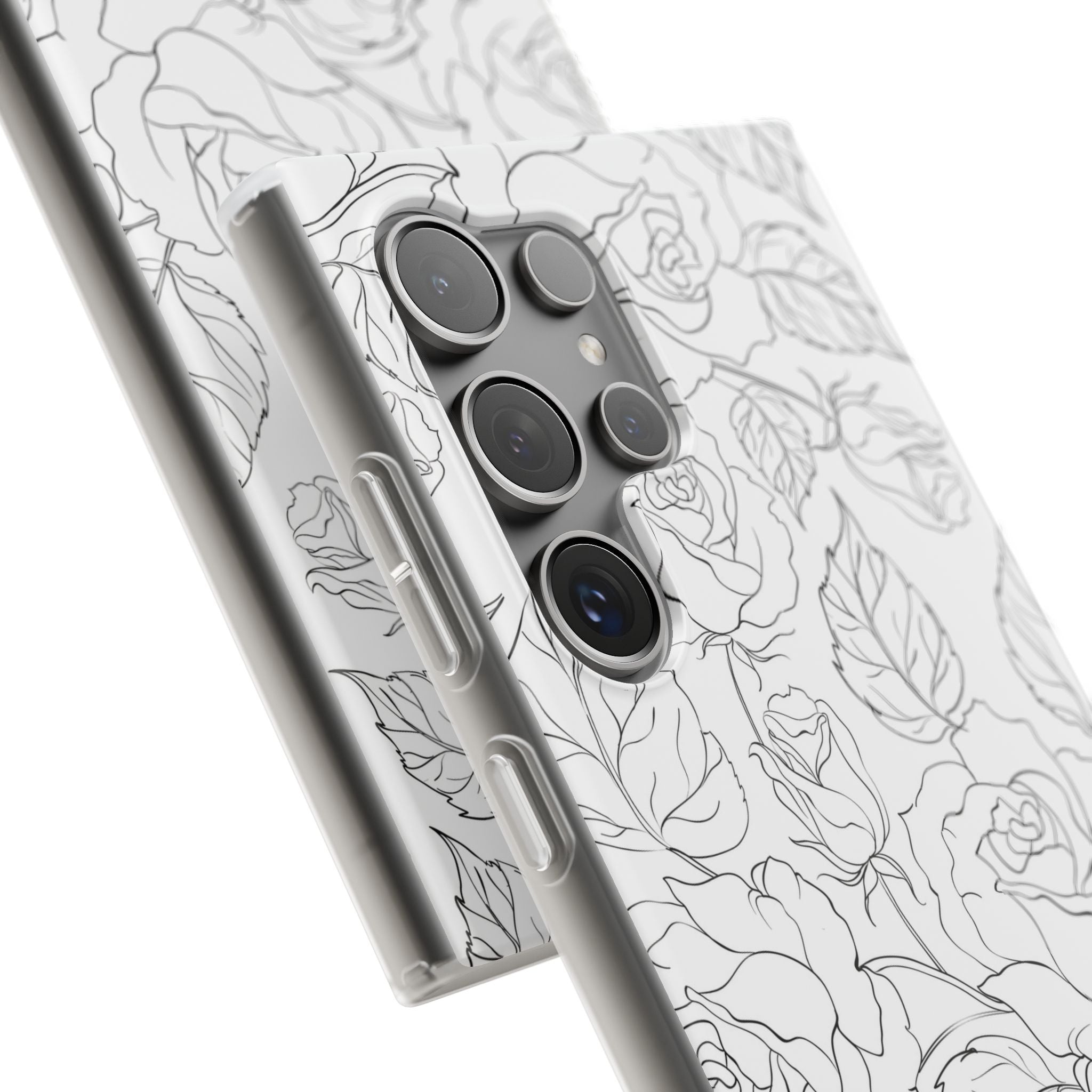 Samsung Galaxy S24 Ultra Flexi Case - Black Rose