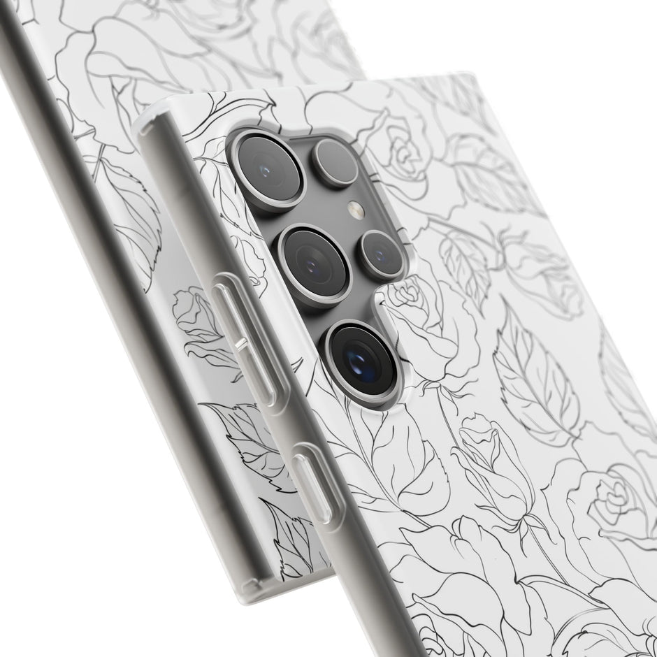 Samsung Galaxy S24 Ultra Flexi Case - Black Rose