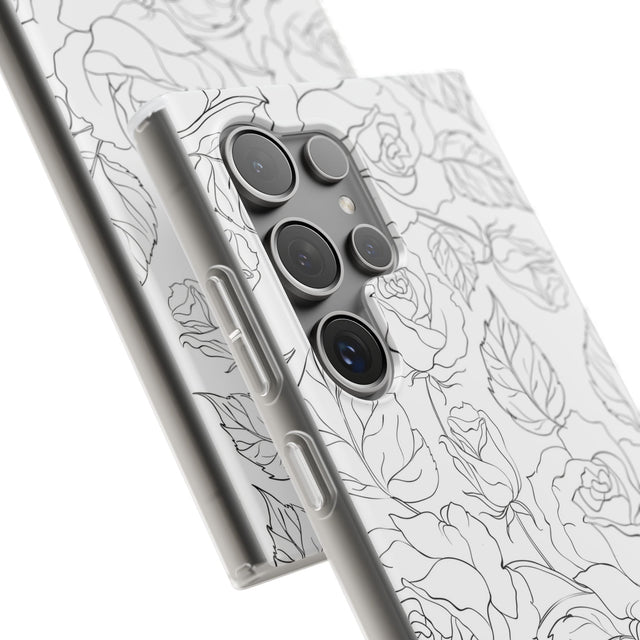 Samsung Galaxy S24 Ultra Flexi Case - Black Rose