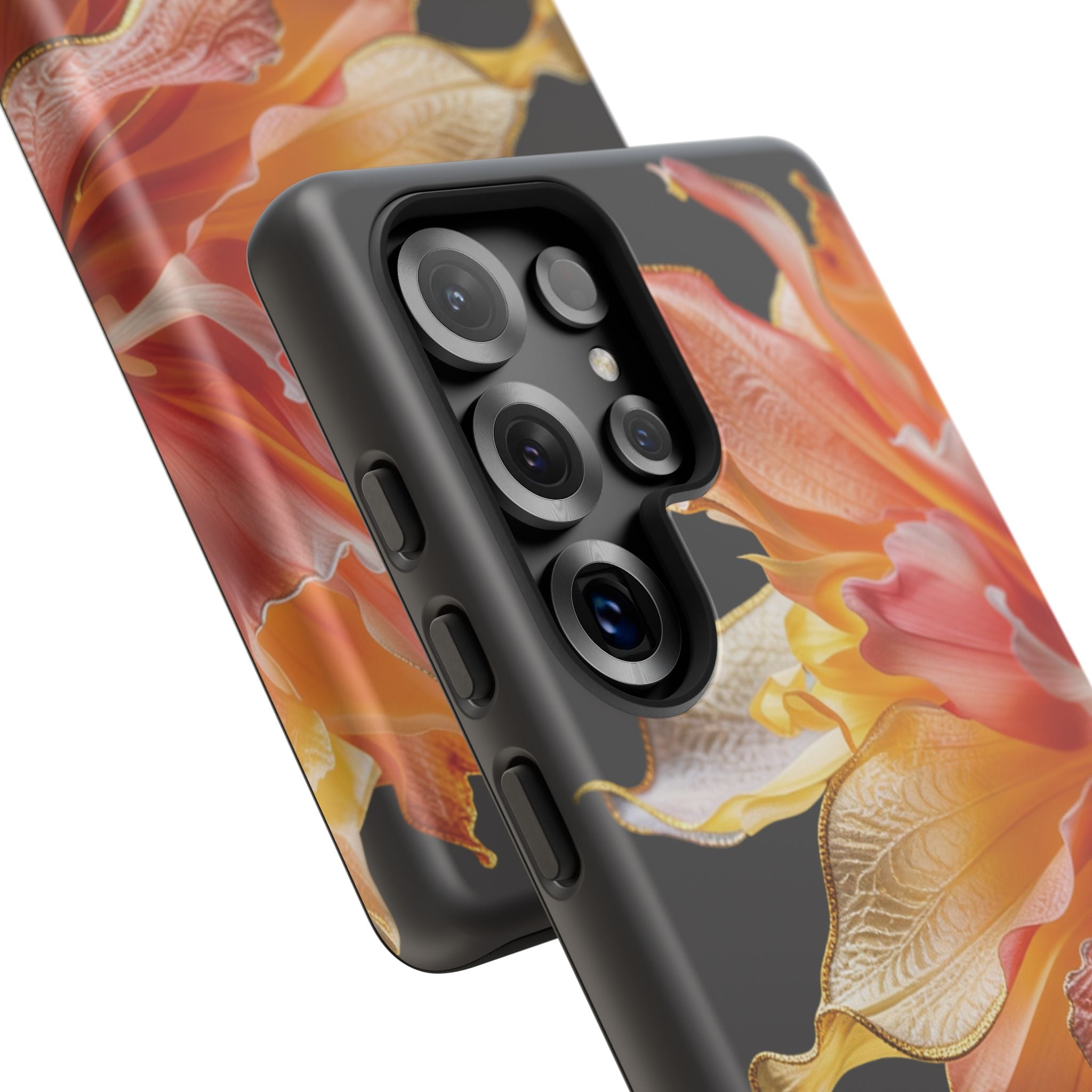 Samsung Galaxy S25 Series Tough Case - Ember Bloom Black