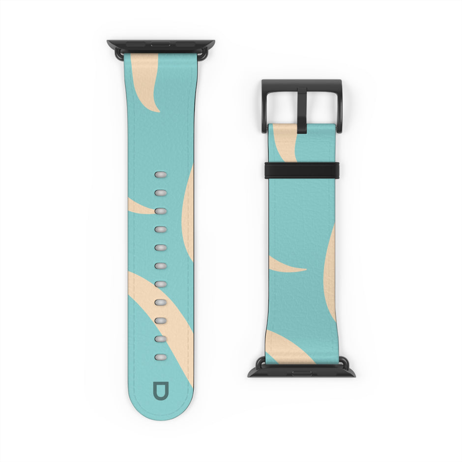 Apple Watch Series Bands - Aura Swirl  Bright Aqua