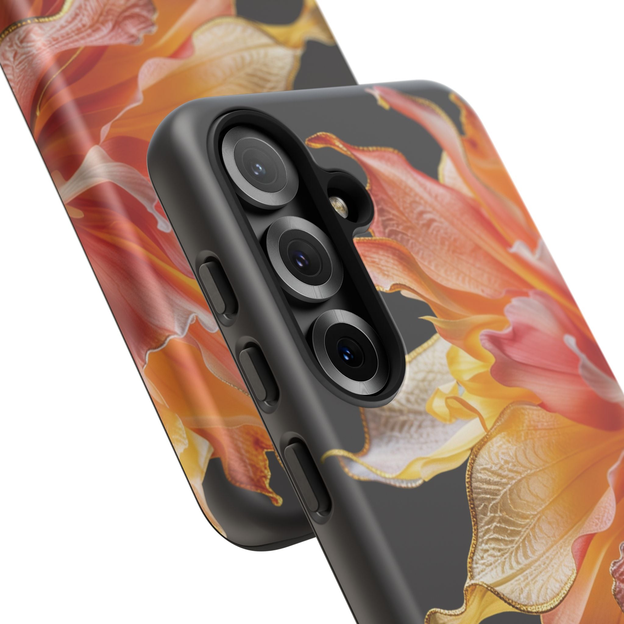 Samsung Galaxy S25 Series Tough Case - Ember Bloom Black