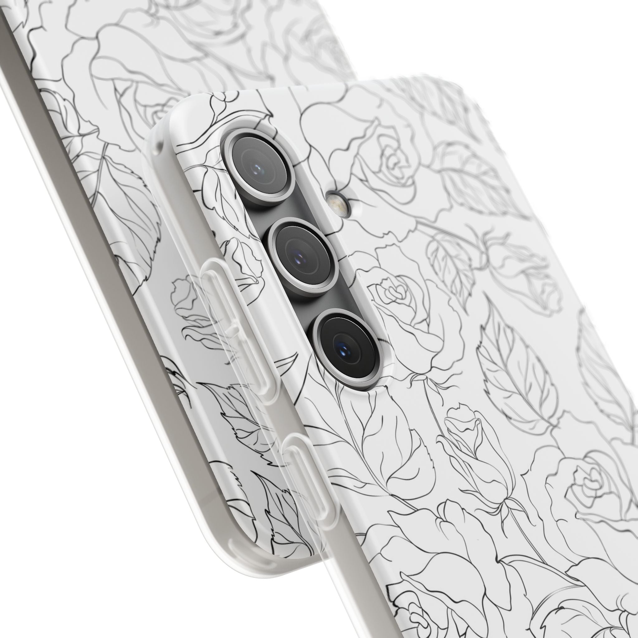 Samsung Galaxy S24 Flexi Case - Black Rose