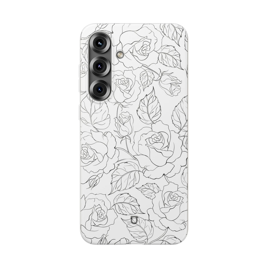 Samsung Galaxy S25+ Flexi Case - Black Rose