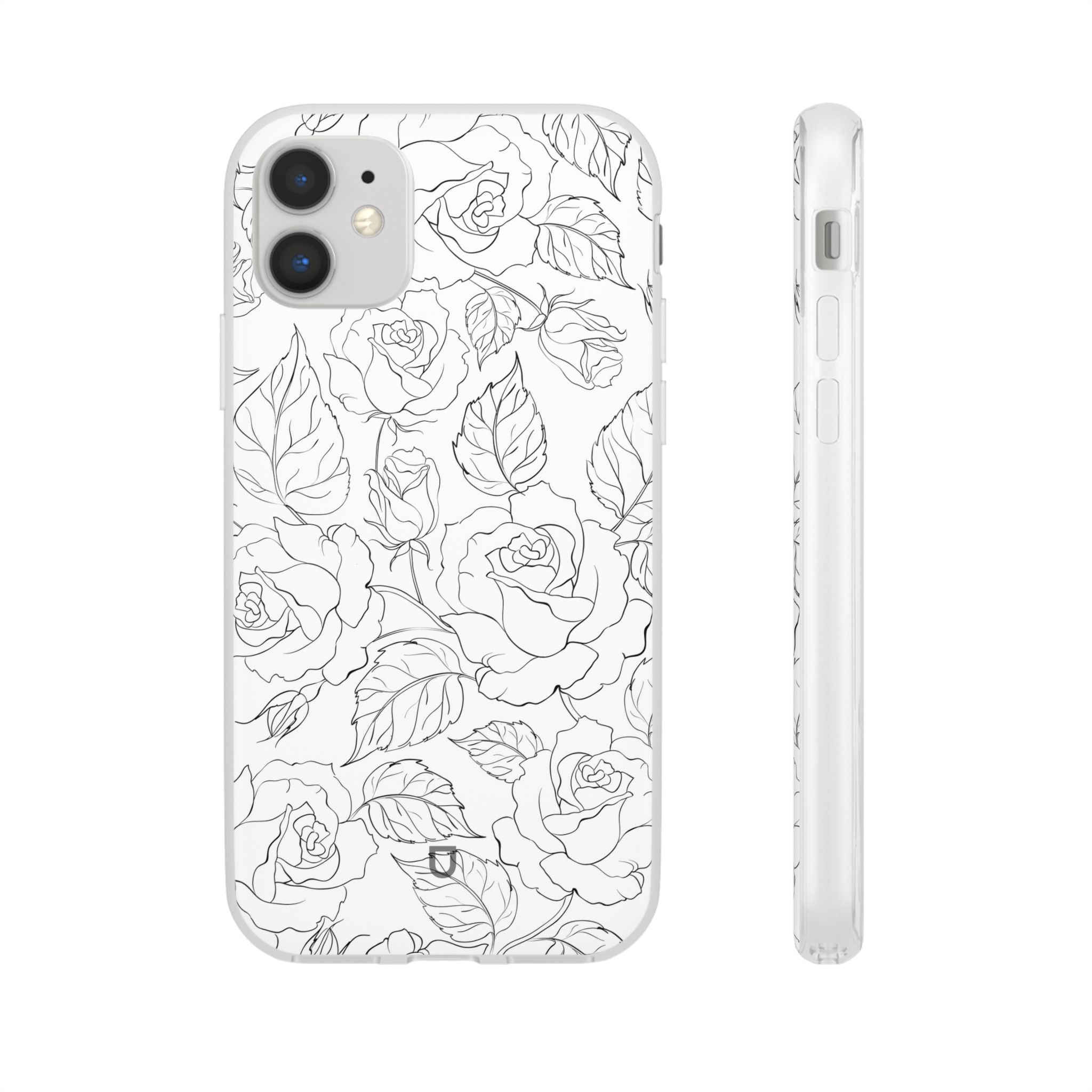 iPhone 11 Flexi Case - Black Rose