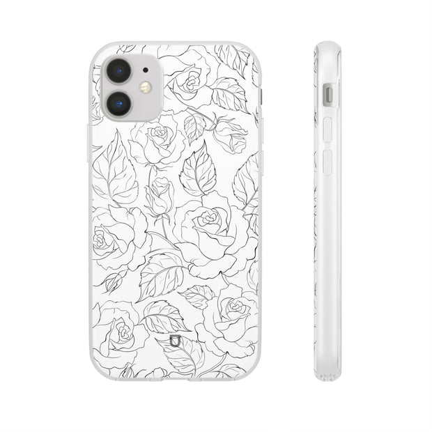 iPhone 11 Flexi Case - Black Rose