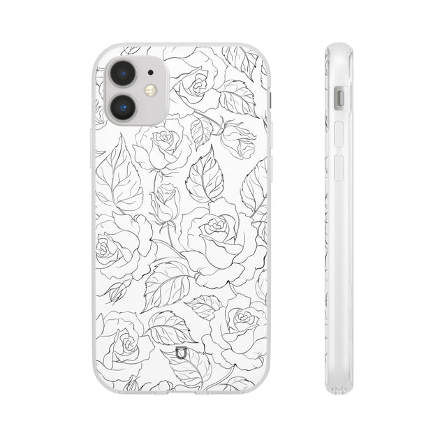 iPhone 11 Flexi Case - Black Rose
