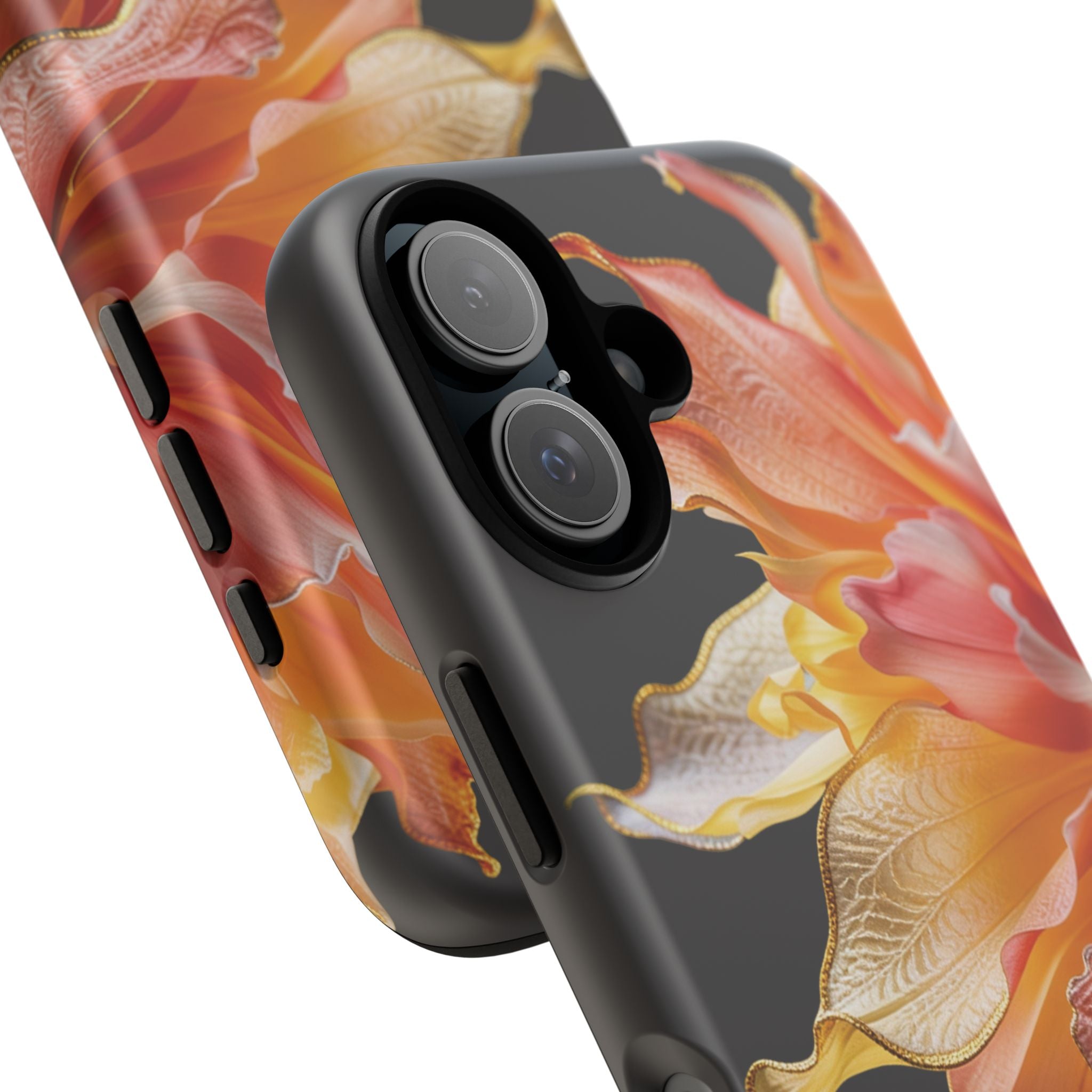 iPhone 16 Series Tough Case - Ember Bloom Black
