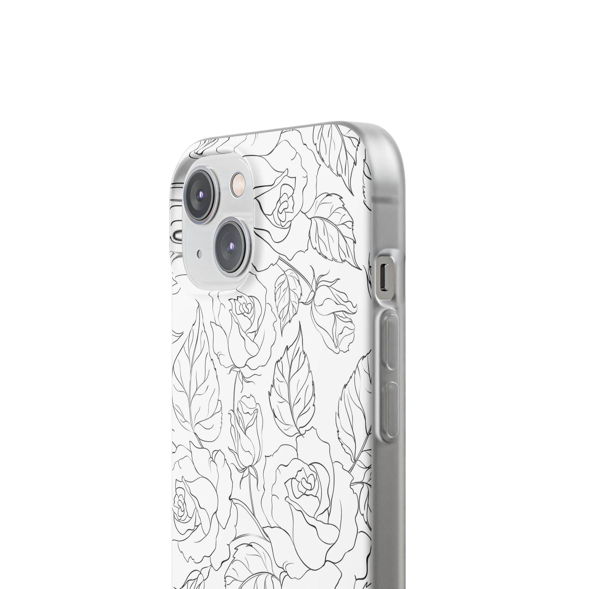iPhone 14 Flexi Case - Black Rose