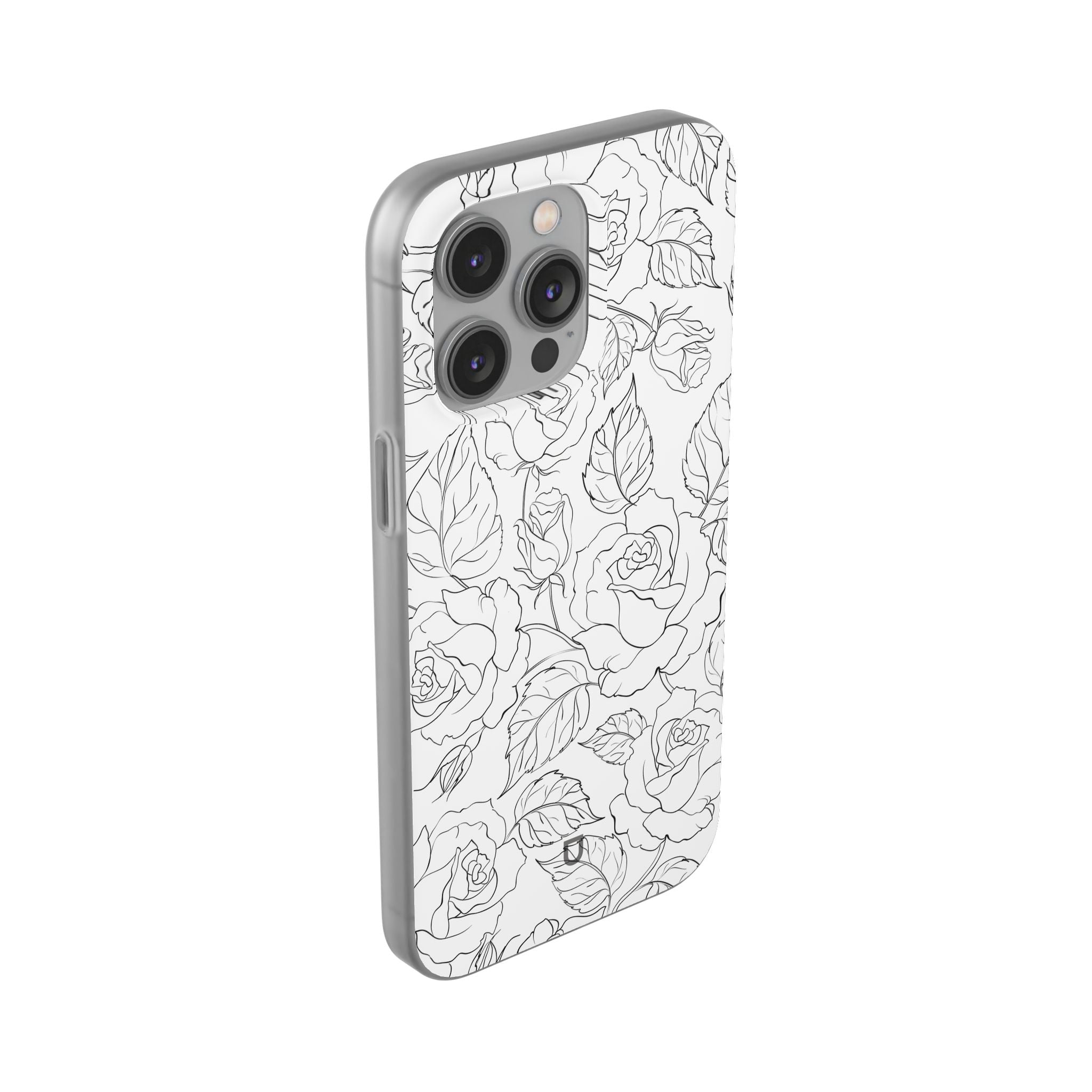 iPhone 14 Pro Max Flexi Case - Black Rose