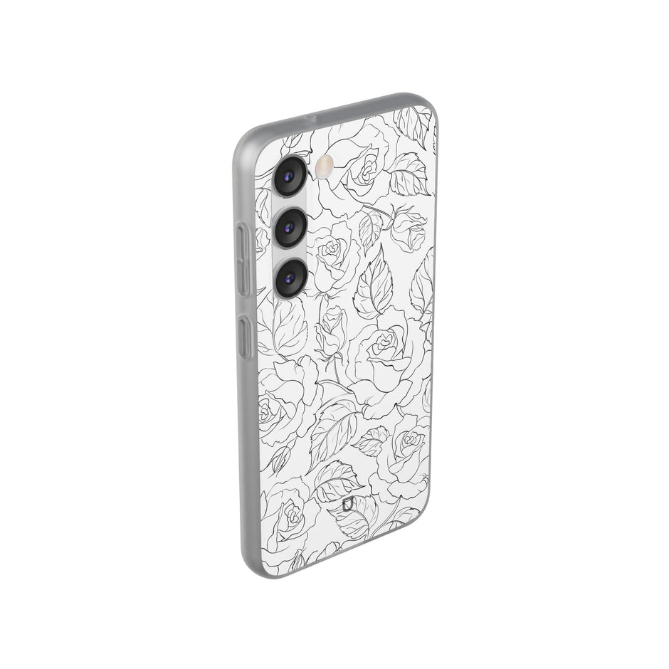 Samsung Galaxy S23 Flexi Case - Black Rose