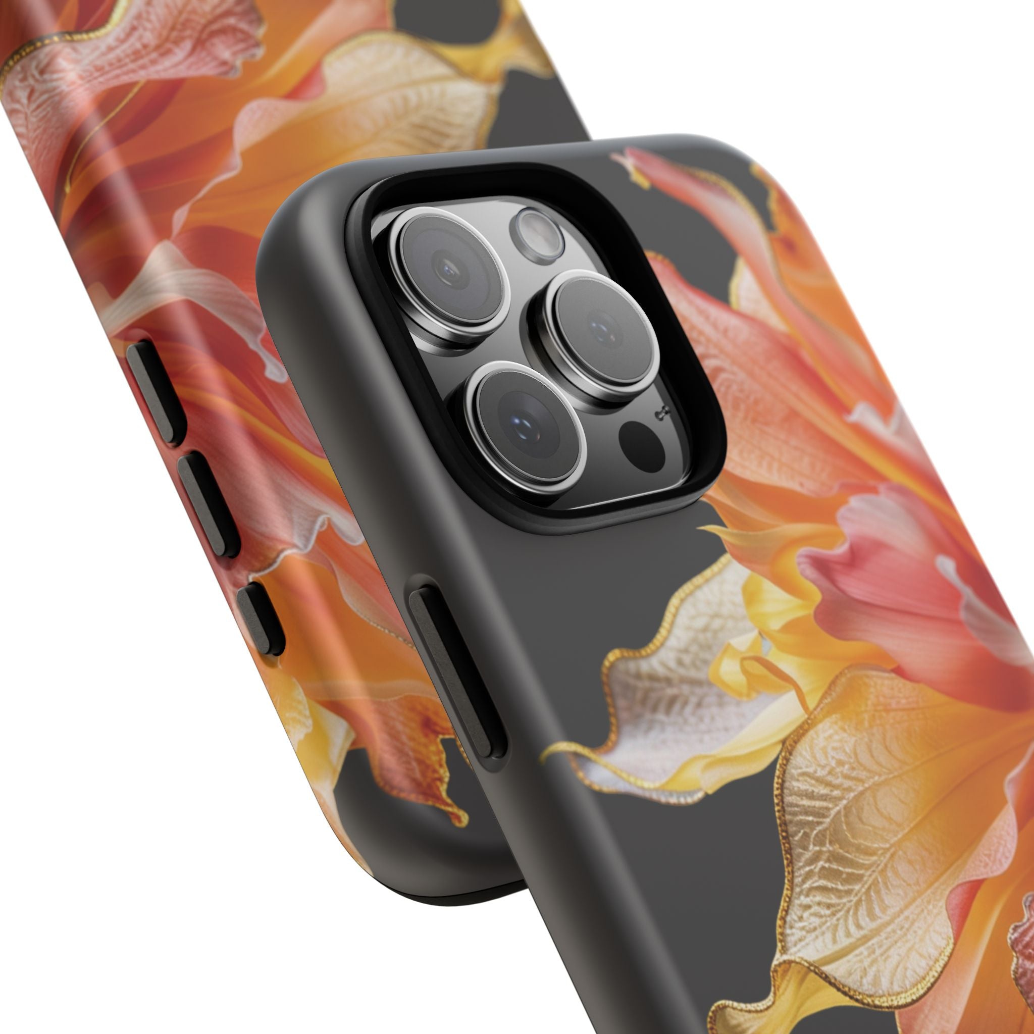 iPhone 16 Series Tough Case - Ember Bloom Black