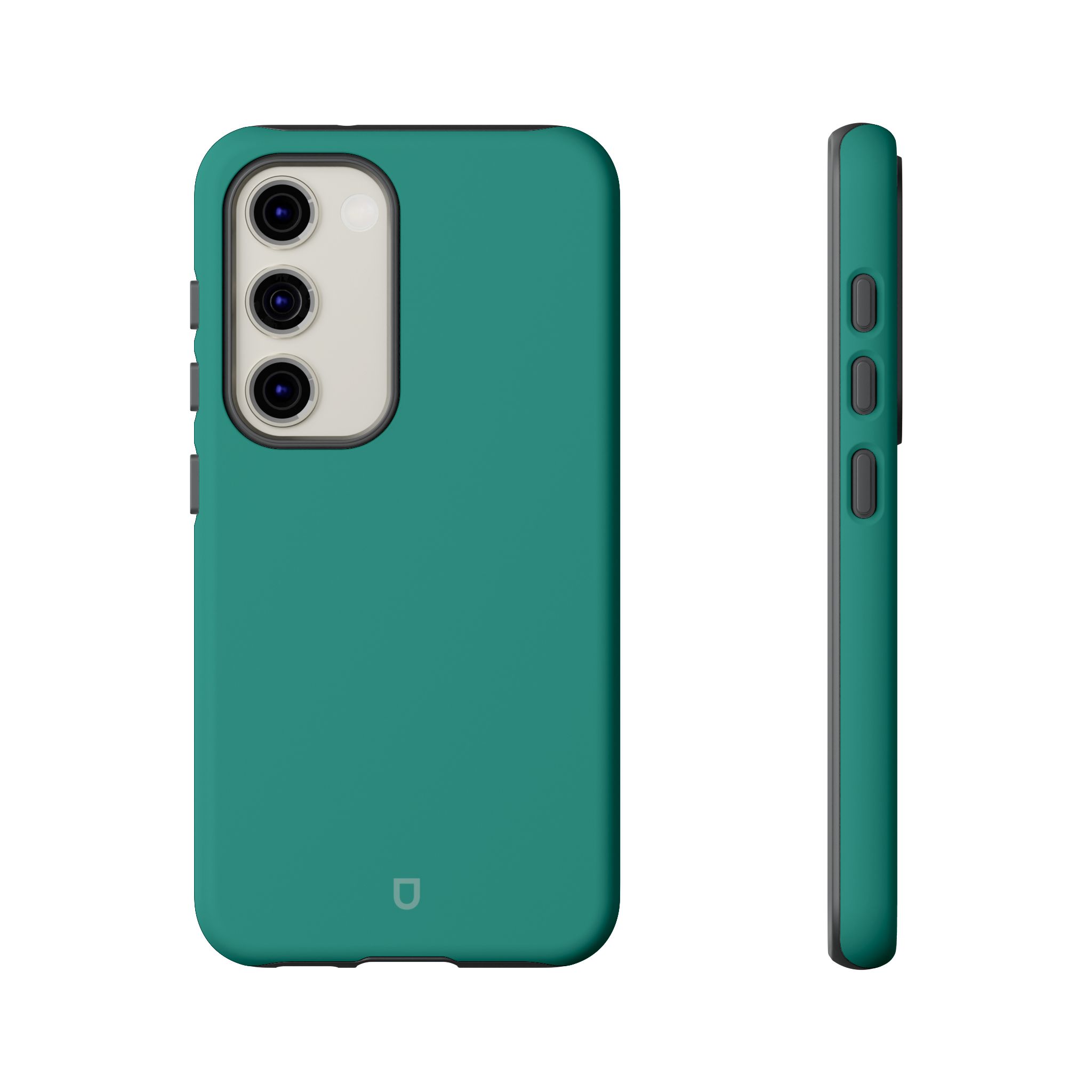 Samsung Galaxy S23 Tough Case – Persian green Front and Side
